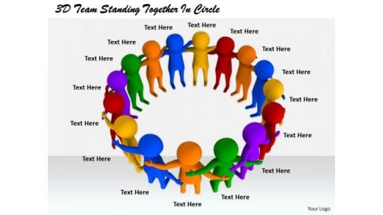 Business Strategy Execution 3d Team Standing Together Circle Concept Statement Business Strategy Execution 3d Team Standing Together Circle Concept Statement