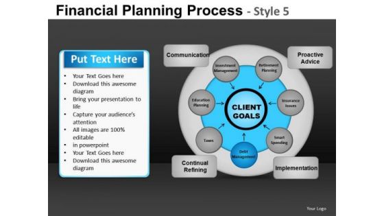 Business Strategy Financial Planning Process 5 PowerPoint Slides And Ppt Diagram Templates