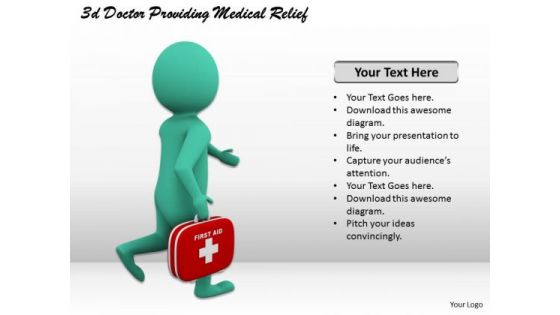 Business Strategy Formulation 3d Doctor Providing Medical Relief Character Modeling