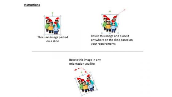 Business Strategy Formulation 3d Family With Santa Hat Character Modeling