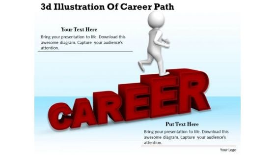 Business Strategy Formulation 3d Illustration Of Career Path Character Models