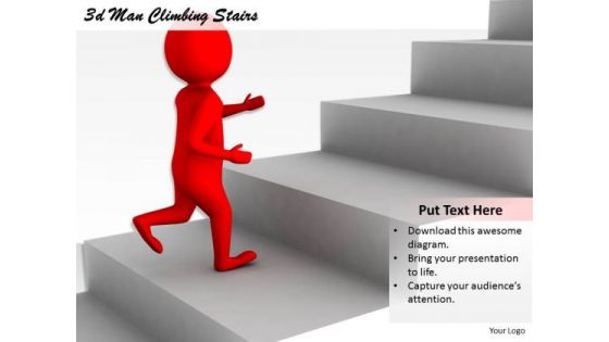 Business Strategy Formulation 3d Man Climbing Stairs Character Modeling