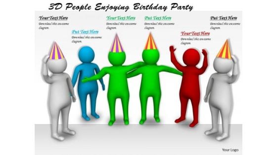 Business Strategy Formulation 3d People Enjoying Birthday Party Basic Concepts