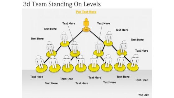 Business Strategy Formulation 3d Team Standing Levels Character