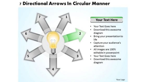 Business Strategy Formulation 7 Directional Arrows Circular Manner PowerPoint Business Strategy Formulation 7 Directional Arrows Circular Manner PowerPoint