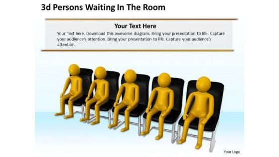 Business Strategy Implementation 3d Persons Waiting The Room Concept