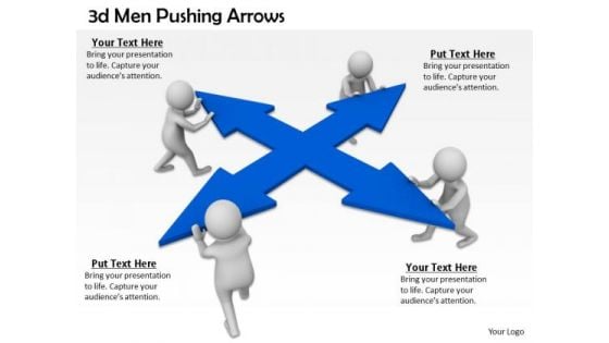Business Strategy Implementation 3d Pushing Arrows Concept Business Strategy Implementation 3d Pushing Arrows Concept