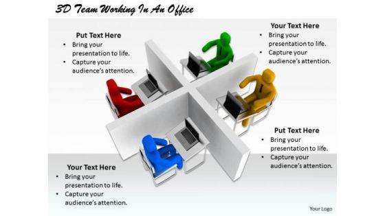 Business Strategy Implementation 3d Team Working An Office Basic Concepts