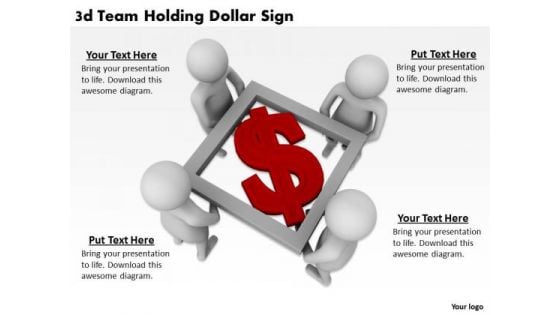 Business Strategy Innovation 3d Team Holding Dollar Sign Adaptable Concepts