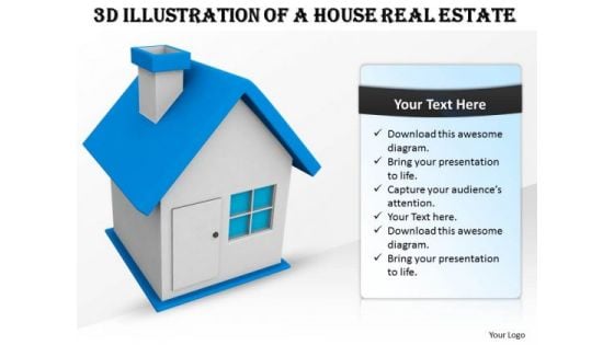 Business Strategy Model 3d Illustration Of House Real Estate Stock Images