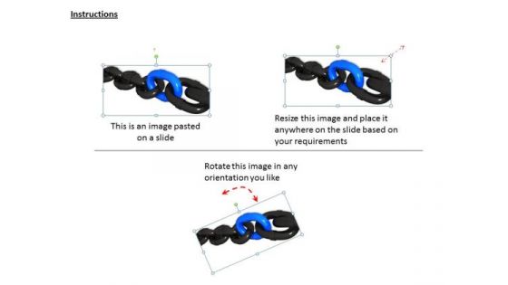 Business Strategy Model 3d Image Of Blue And Black Chain Be Different Stock Images