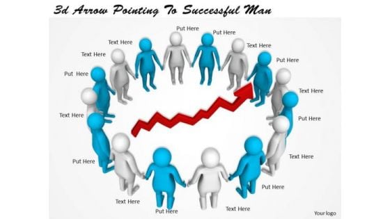 Business Strategy Plan 3d Arrow Pointing To Successful Man Basic Concepts