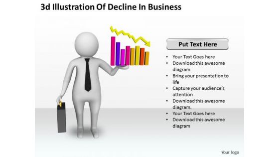 Business Strategy Plan 3d Illustration Of Decline Concepts