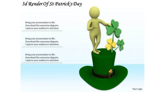 Business Strategy Plan 3d Render Of Patricks Day Basic Concepts