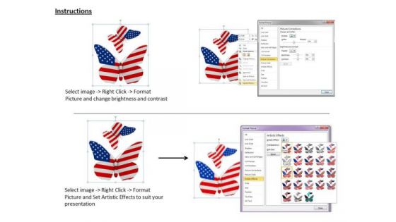 Business Strategy Plan Attractive Butterflies American Colors Success Images