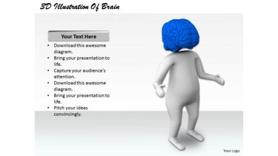 Business Strategy Plan Template 3d Illustration Of Brain Power Concept