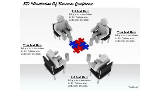 Business Strategy Plan Template 3d Illustration Of Conference Concept