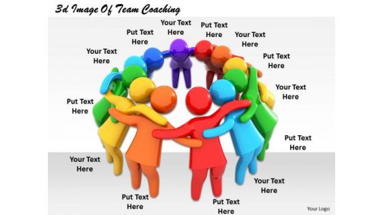 Business Strategy Plan Template 3d Image Of Team Coaching Characters