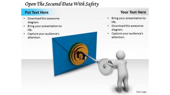 Business Strategy Plan Template Open The Secured Data With Safety Concept Statement
