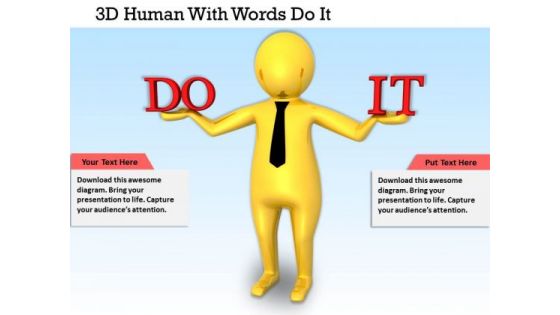 Business Strategy Planning 3d Human With Words Do Concepts