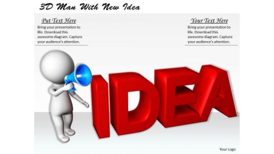 Business Strategy Planning 3d Man With New Idea Concept