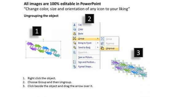 Business Strategy Planning 4 Stages Zigzag Workflow Diagram Project Management Ppt Slide