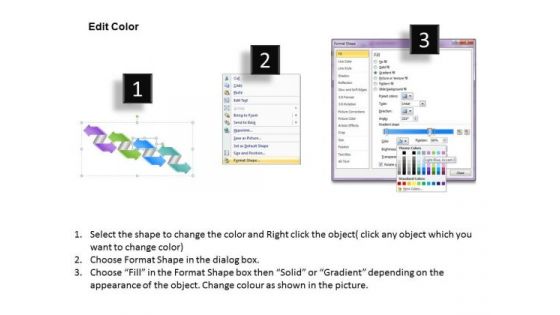 Business Strategy Planning 4 Stages Zigzag Workflow Diagram Project Management Ppt Slide