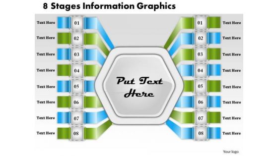 Business Strategy Planning 8 Stages Information Graphics Marketing Strategic Ppt Slide