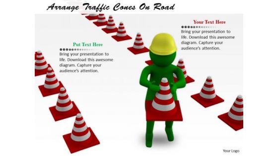 Business Strategy Planning Arrange Traffic Cones Road Concepts