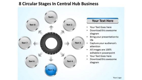 Business Strategy Planning Circular Stages Central Hub Examples