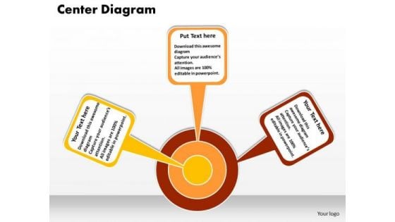 Business Strategy PowerPoint Templates Business Three Factors Linked To Center Diagram Ppt Slides