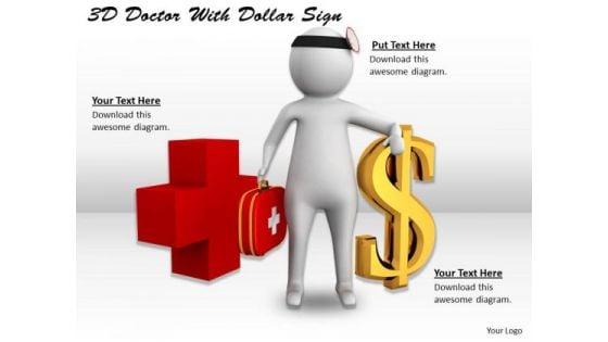 Business Strategy Process 3d Doctor With Dollar Sign Character Models