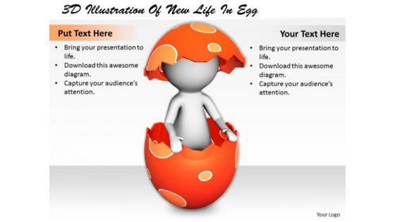 Business Strategy Process 3d Illustration Of New Life Egg Basic Concepts