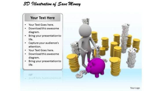 Business Strategy Process 3d Illustration Of Save Money Basic Concepts