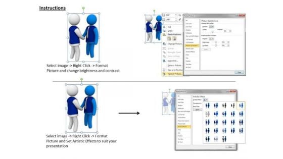 Business Strategy Process 3d Man Shaking Hands Character