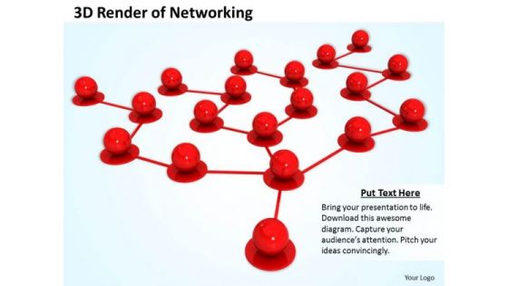 Business Strategy Process 3d Render Of Networking Icons Images