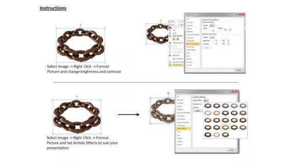 Business Strategy Process 3d Render Of Round Chain Security Concept Icons Images