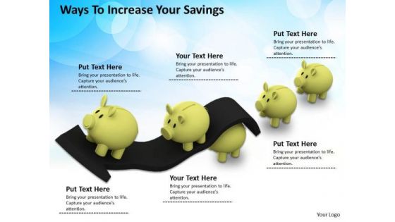 Business Strategy Ways To Increase Your Savings Icons