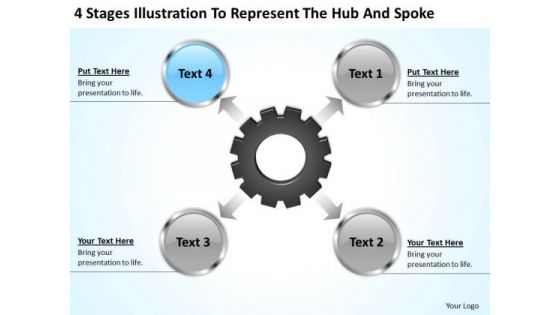 Business Structure Diagram Illustration To Represent The Hub And Spoke Ppt PowerPoint Templates