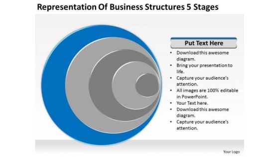 Business Structures 5 Stages Ppt Personal Plan Template PowerPoint Slides