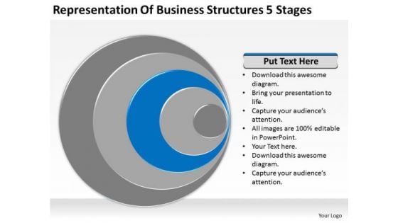 Business Structures 5 Stages Ppt Plan PowerPoint Templates