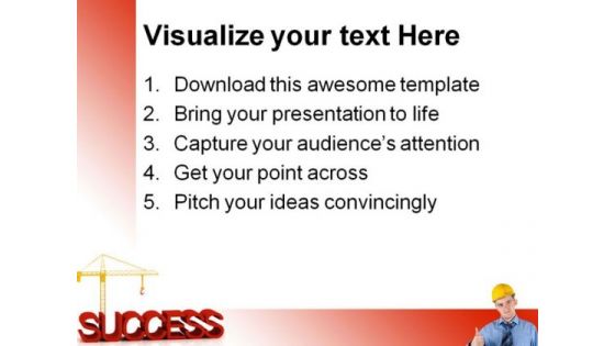 Business Success Construction PowerPoint Themes And PowerPoint Slides 0511
