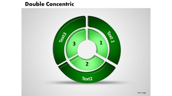 Business Success PowerPoint Templates Business 3d Double Concentric Rings Pieces Ppt Slides