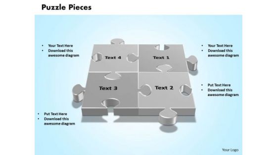 Business Success PowerPoint Templates Business 3d Interconnected Jigsaw Puzzle Pieces Ppt Slides