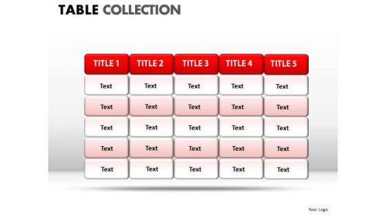 Business Table Collection PowerPoint Slides And Ppt Diagram Templates