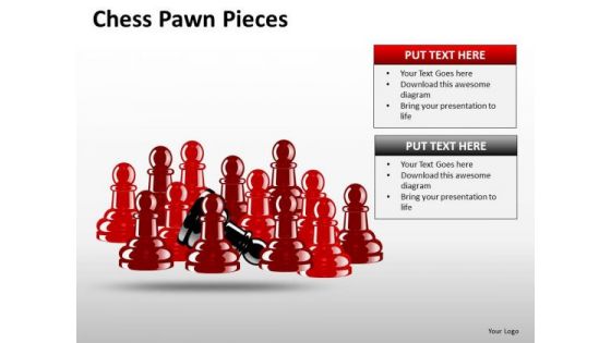 Business Team Chess Pawn Pieces PowerPoint Slides And Ppt Diagram Templates