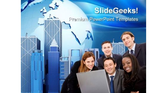 Business Team Computer PowerPoint Themes And PowerPoint Slides 0611