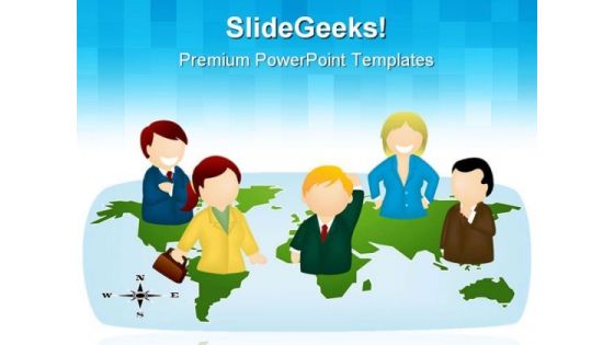 Business Team Global PowerPoint Templates And PowerPoint Backgrounds 0711