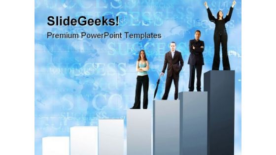 Business Team Graph Success PowerPoint Templates And PowerPoint Backgrounds 0611