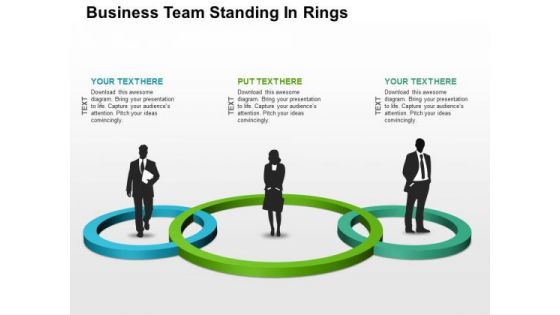 Business Team Standing In Rings PowerPoint Templates Business Team Standing In Rings PowerPoint Templates